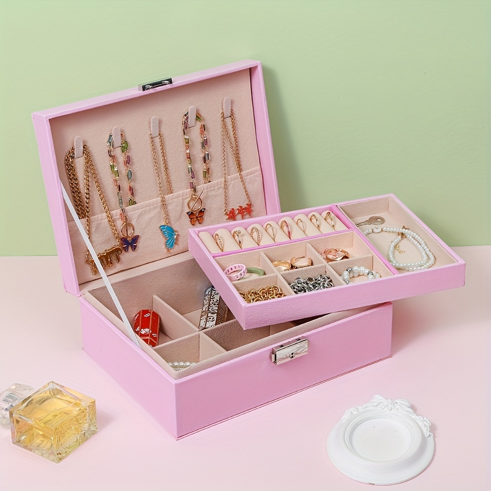 Large Capacity Double-layer Jewelry Box Organizer